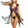 Sajiero Wickter Sheer Mesh &amp; Lace Babydoll