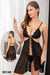 Sajiero Zee Front Buckle Open Transparent Lingerie